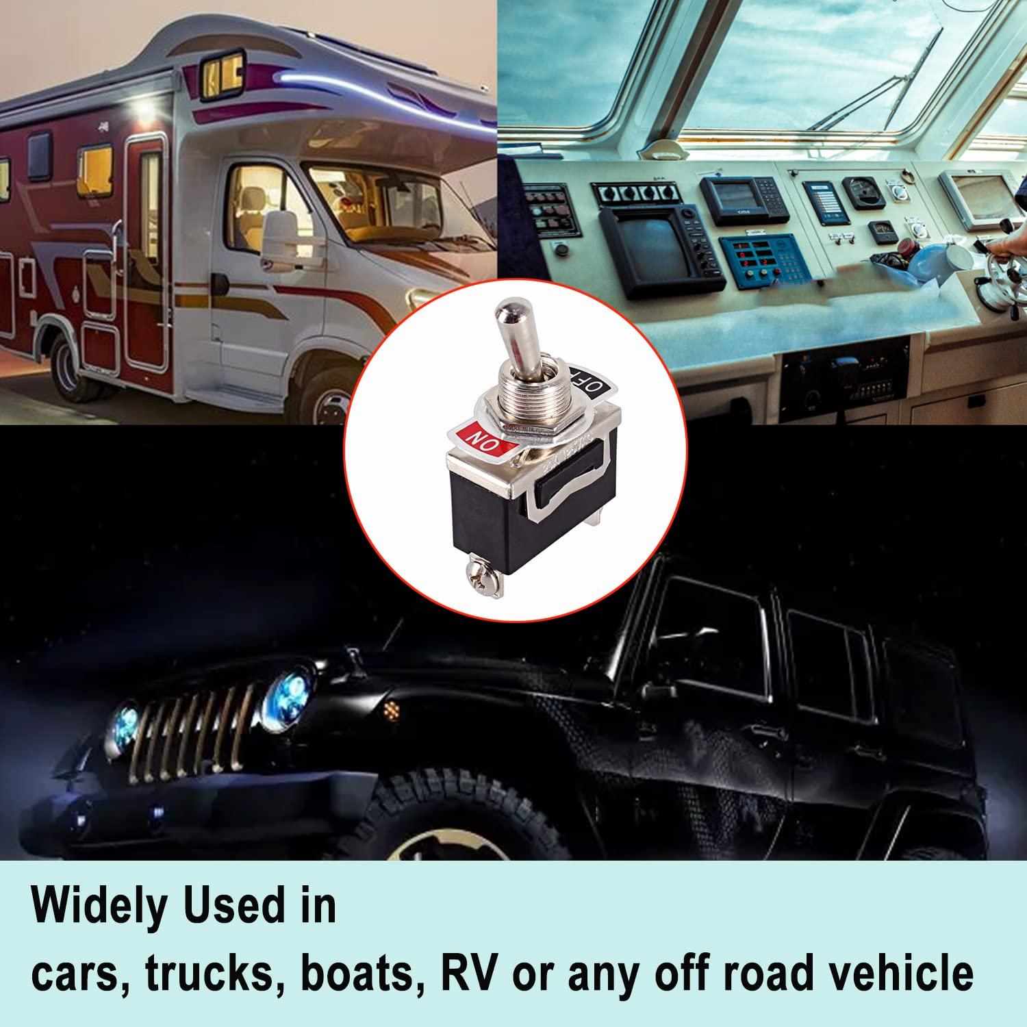 Interruptor de Palanca DMWD 30A 12VDC 2P Negro ON/OFF