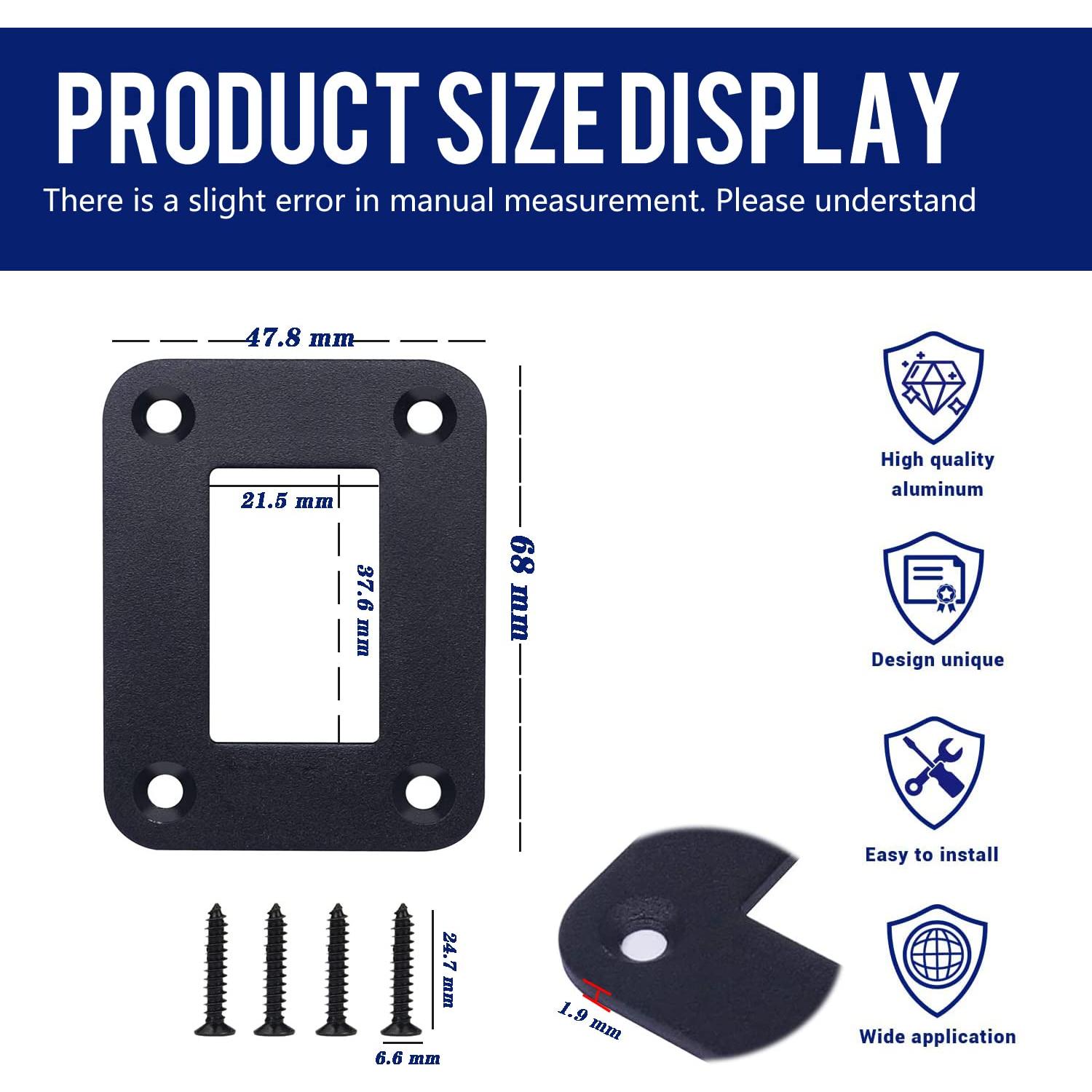 Panel de Interruptor MIIGII 1 Gang Aluminio Impermeable 47x68mm