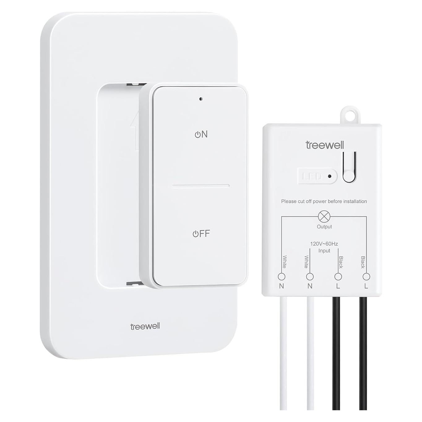 Kit Interruptor Luz Inalámbrico Treewell TWLS11A 200FT