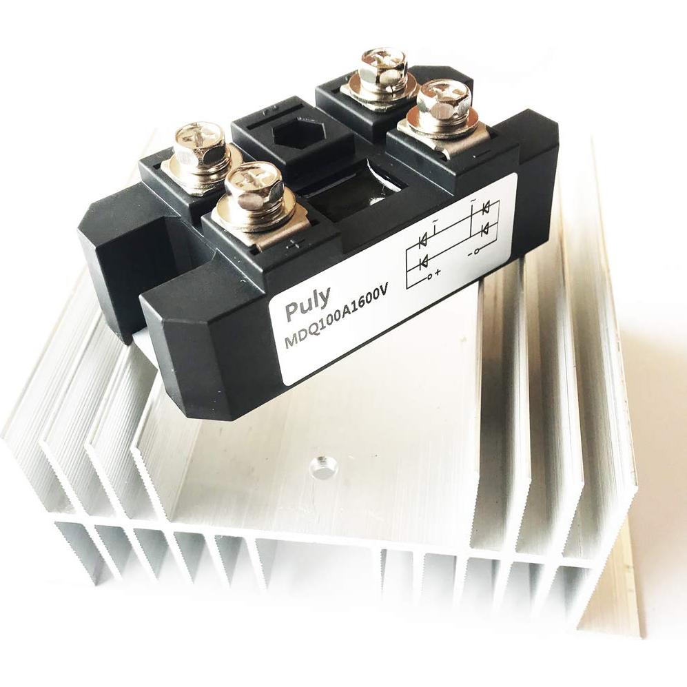 Rectificador de Puente Puly MDQ-100A 100A 1600V con Radiador