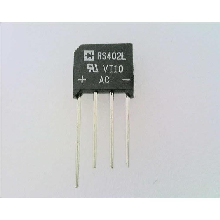RS402L ** MFG Note: All Voltage RANGES are Now Marked AS RS407L, 100 Volts, 4 AMP, Part is Marked RS407L V101, Silicon Bridge Rectifier