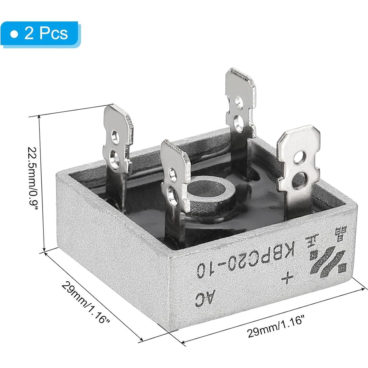 Diodo Rectificador PATIKIL KBPC20-10 20A 1000V 2 Pcs
