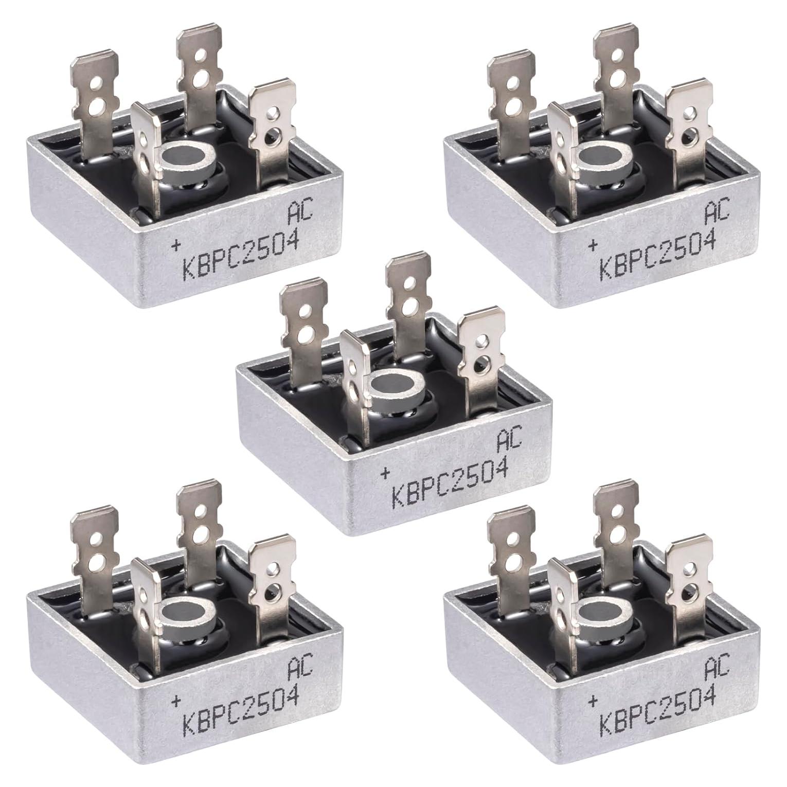 Diodo Rectificador Puente ALLECIN KBPC2504 25A 400V - Paquete de 5