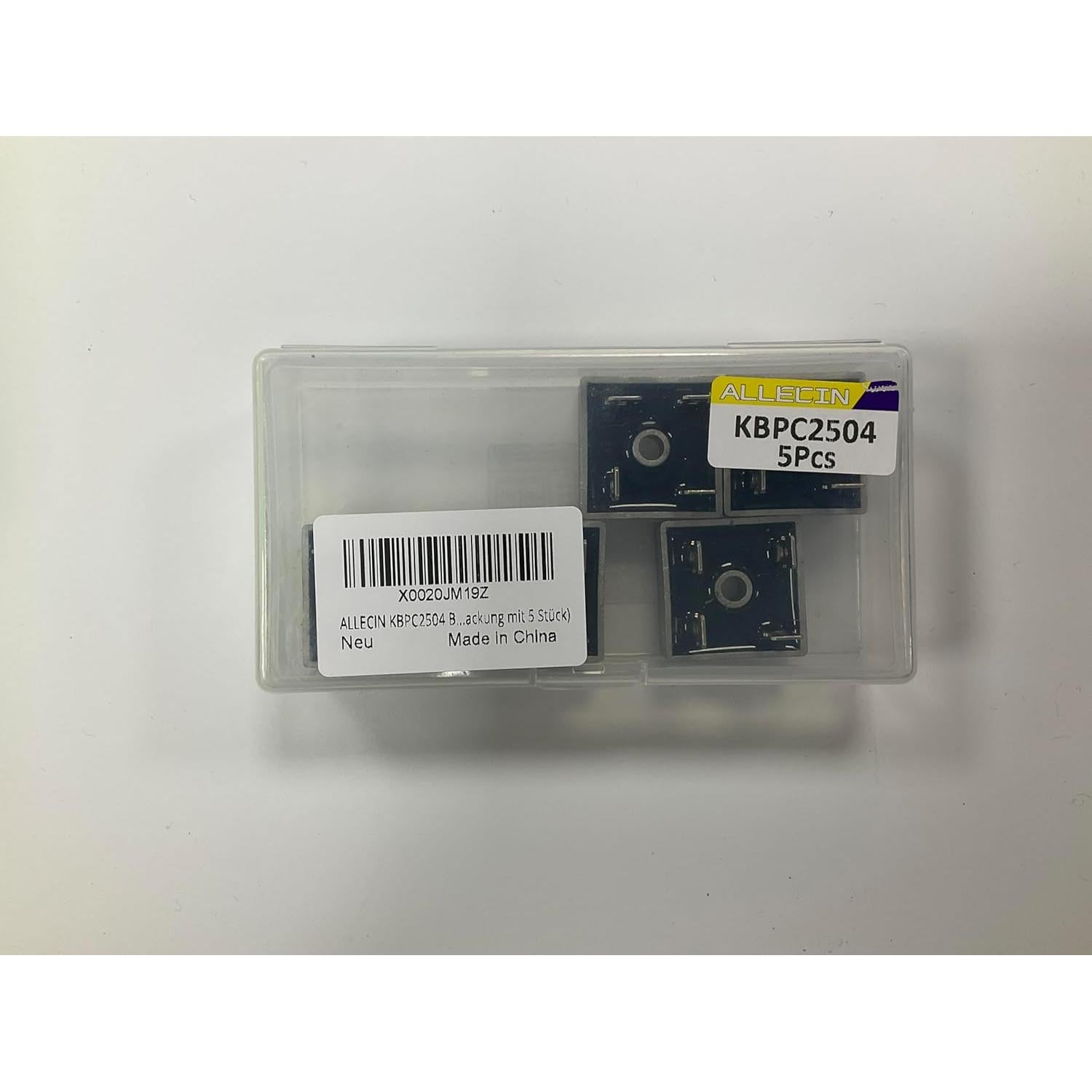 Diodo Rectificador Puente ALLECIN KBPC2504 25A 400V - Paquete de 5