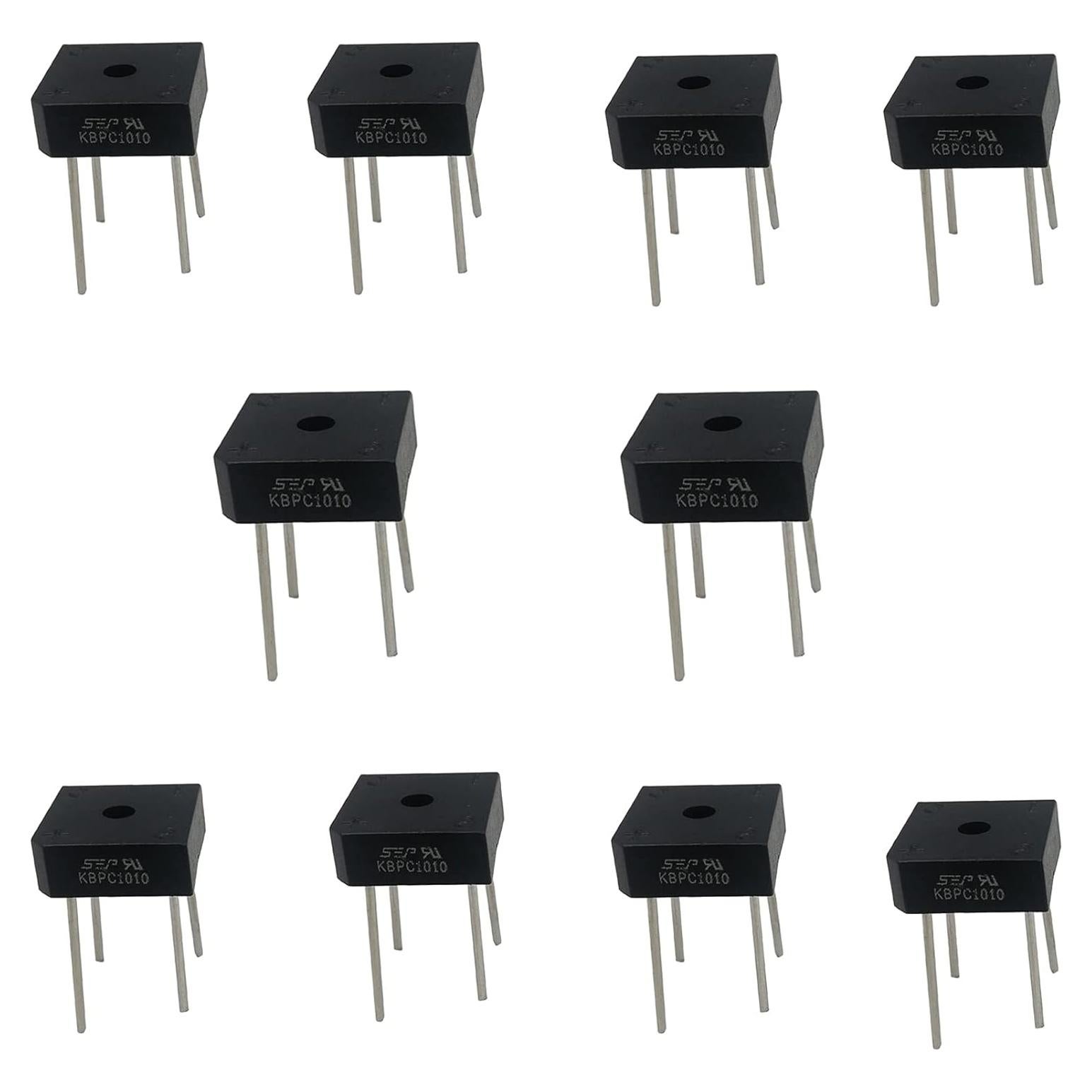 Rectificador de Puente Diodo FAYLEZ KBPC1010 10A 1000V 4 Pines