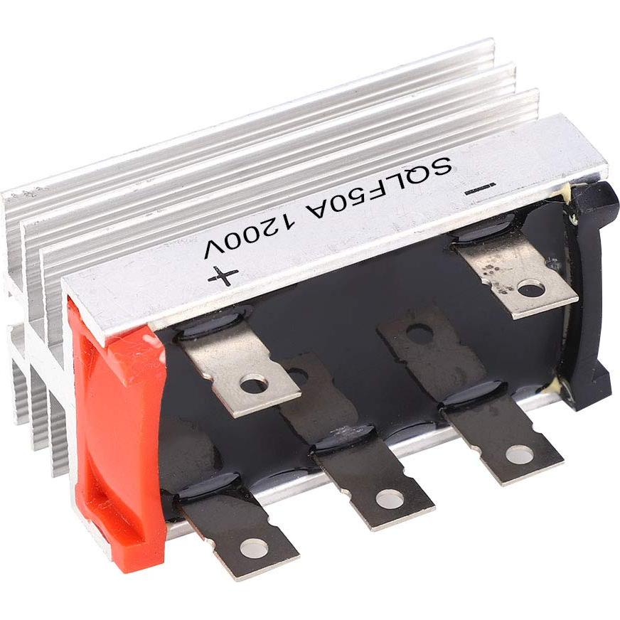 Puente Rectificador Trifásico SQLF50A 50A 1200V con Disipador
