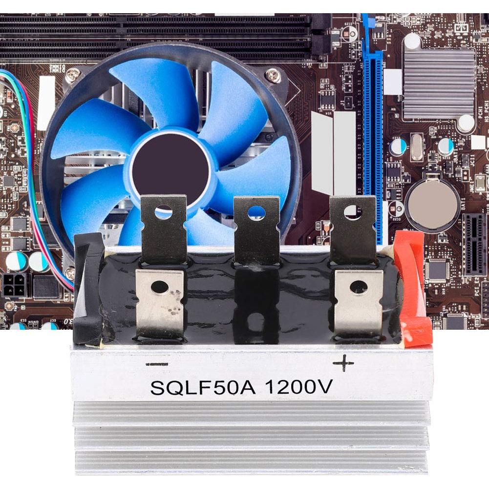 Puente Rectificador Trifásico SQLF50A 50A 1200V con Disipador