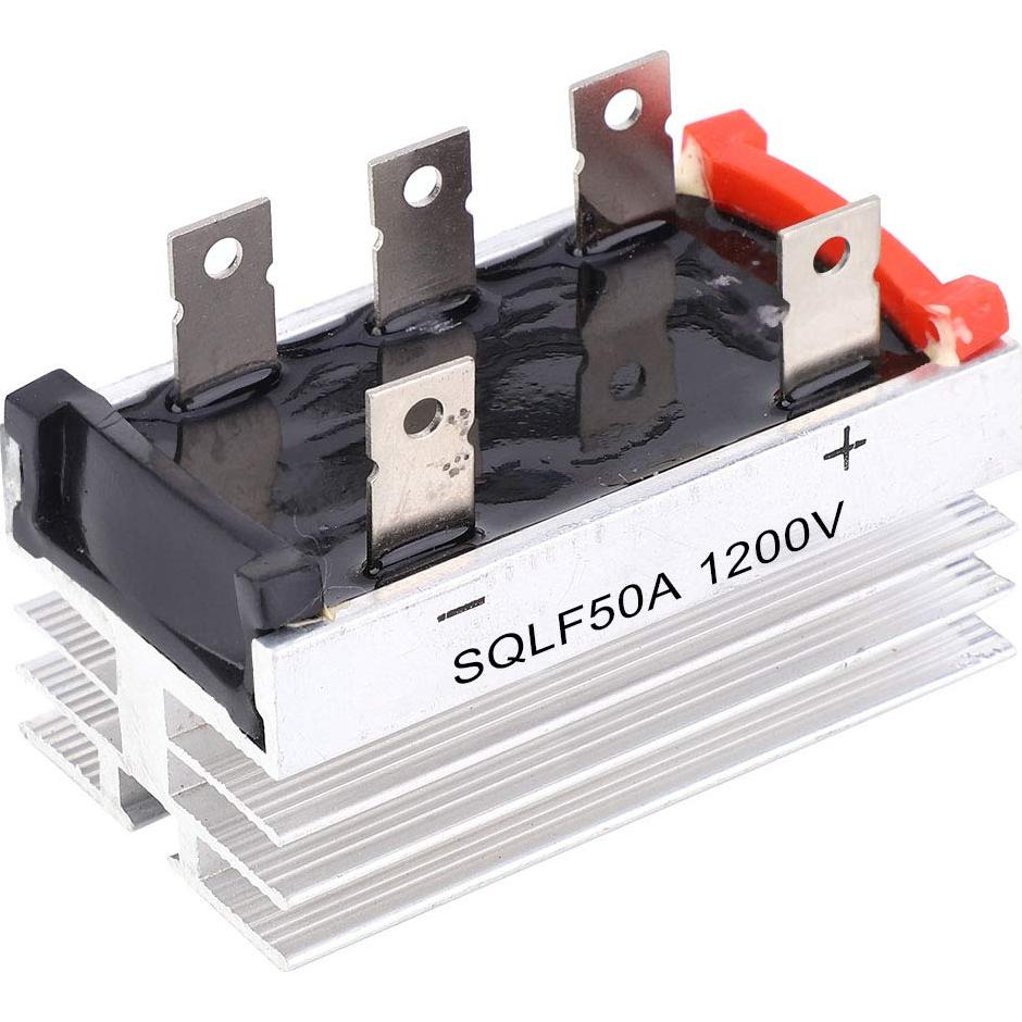 Puente Rectificador Trifásico SQLF50A 50A 1200V con Disipador