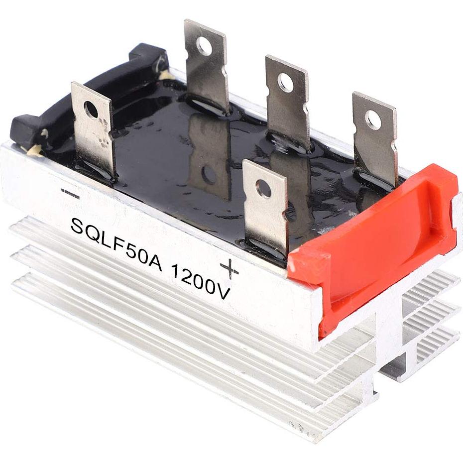 Puente Rectificador Trifásico SQLF50A 50A 1200V con Disipador