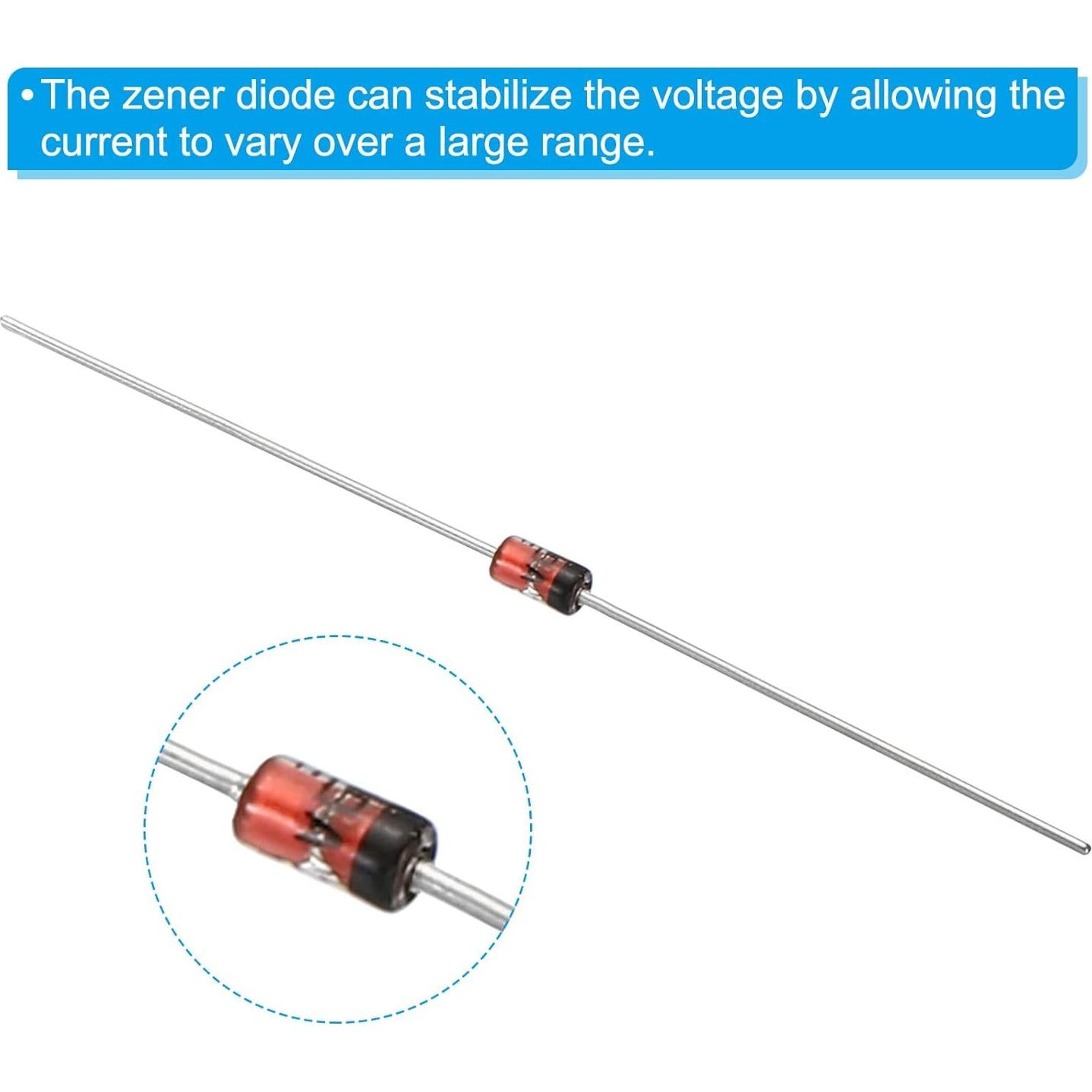 Diodo Zener PATIKIL 20 Pcs 9.1V DO-41 1W para Experimentos