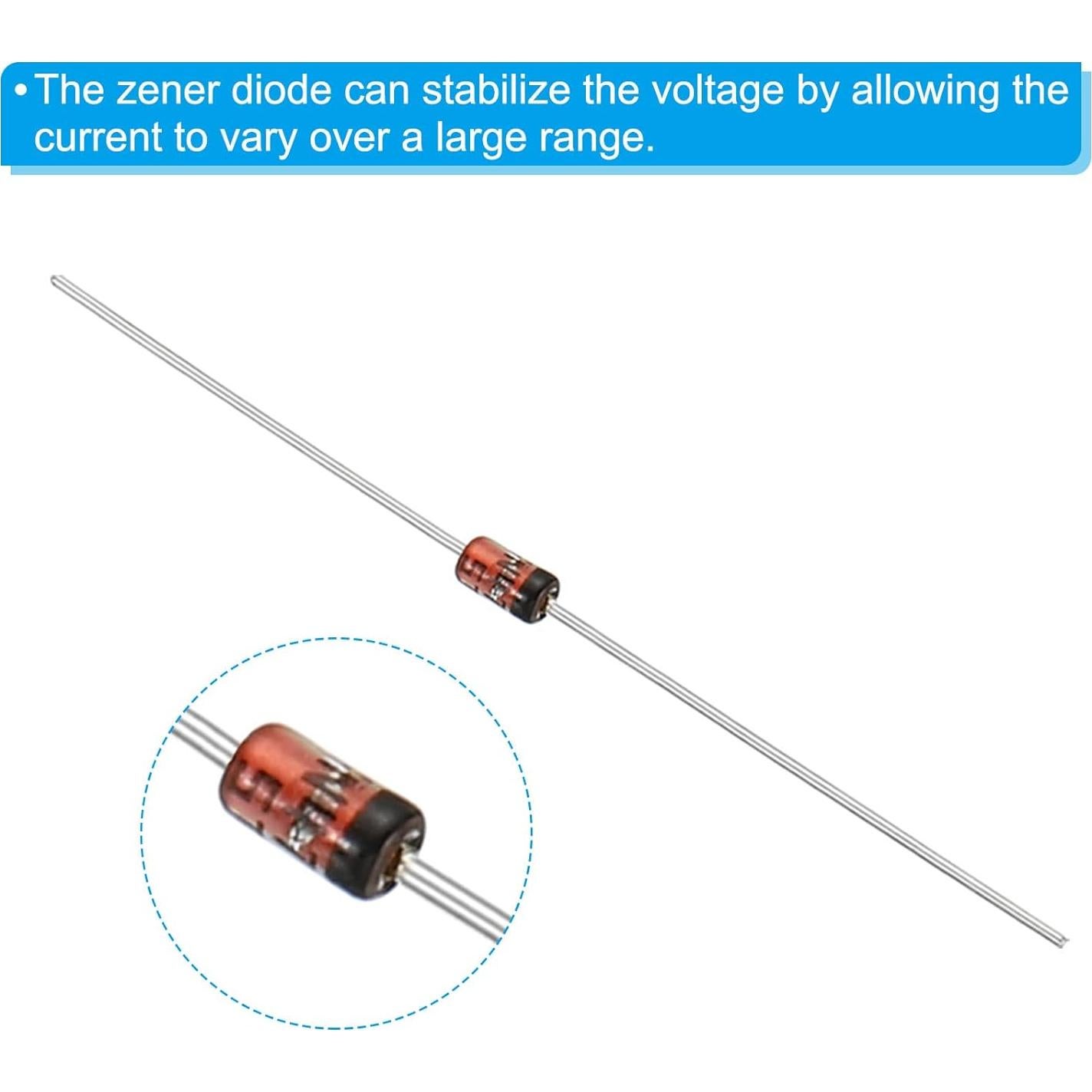 Diodo Zener PATIKIL 20 Pcs 4.7V 1W DO-41 para Experimentos