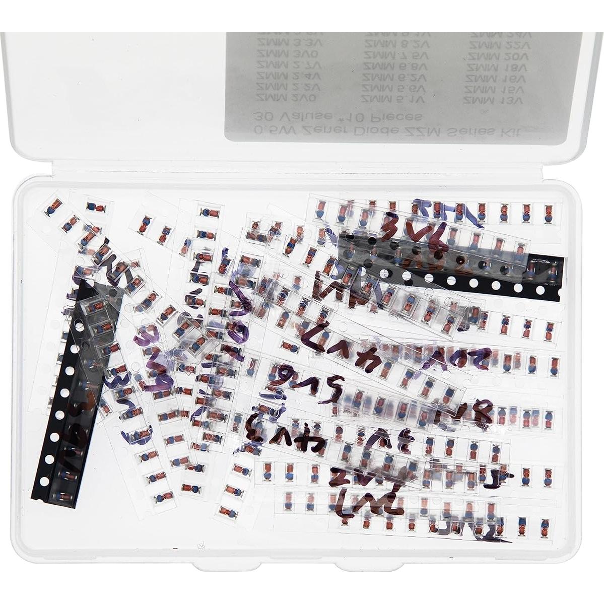 Kit de Diodos Zener Planar HUABAN 30 Valores 10 Piezas 0.5W