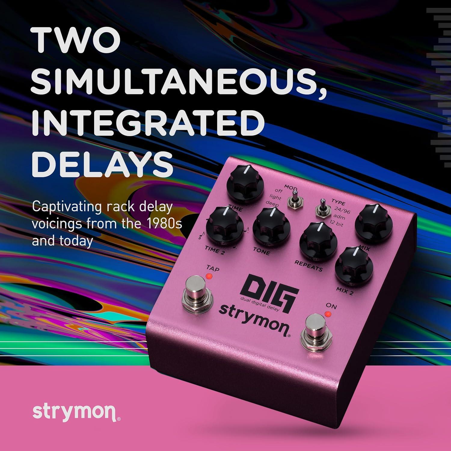 Pedal de Efectos Strymon DIG V2 Retardo Digital Doble Rosa