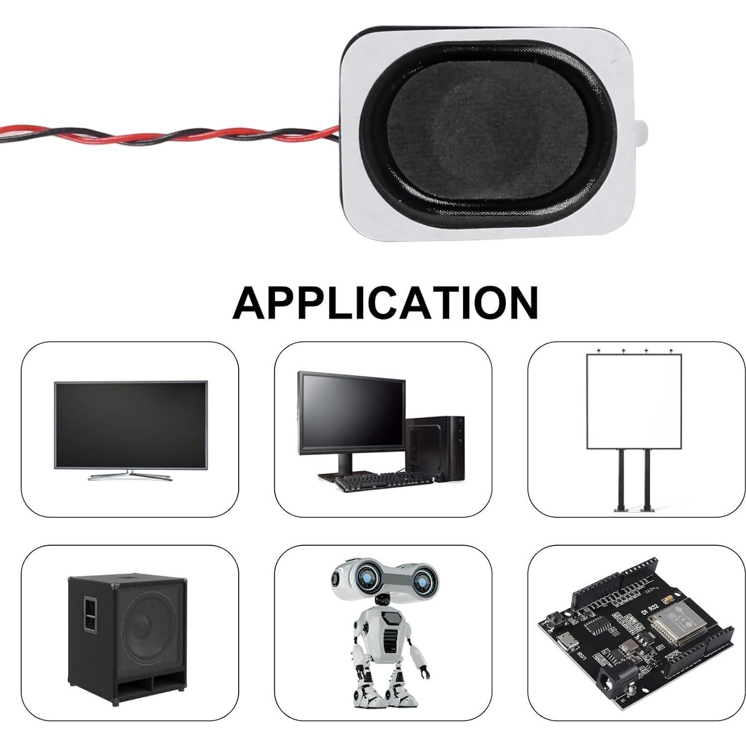 5PCS Altavoz Woofer DWEII 4 Ohm 3W Rango Completo