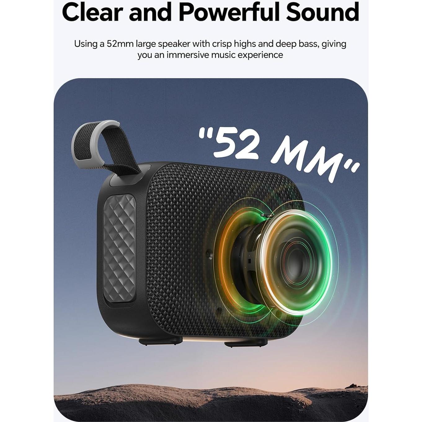 Altavoz Bluetooth Portátil Impermeable DB N7A Negro - 24H Reproducción