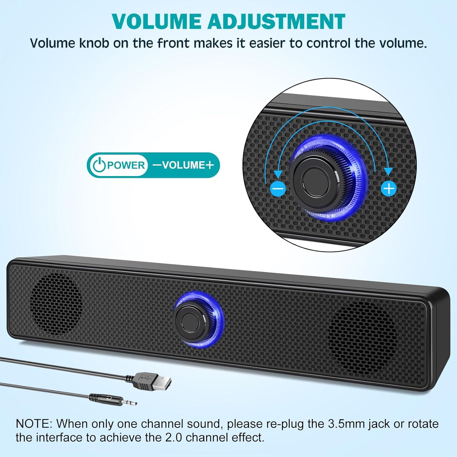 Altavoces de computadora TAOTOSUNE TTS004 USB 6W 2.0 Estéreo