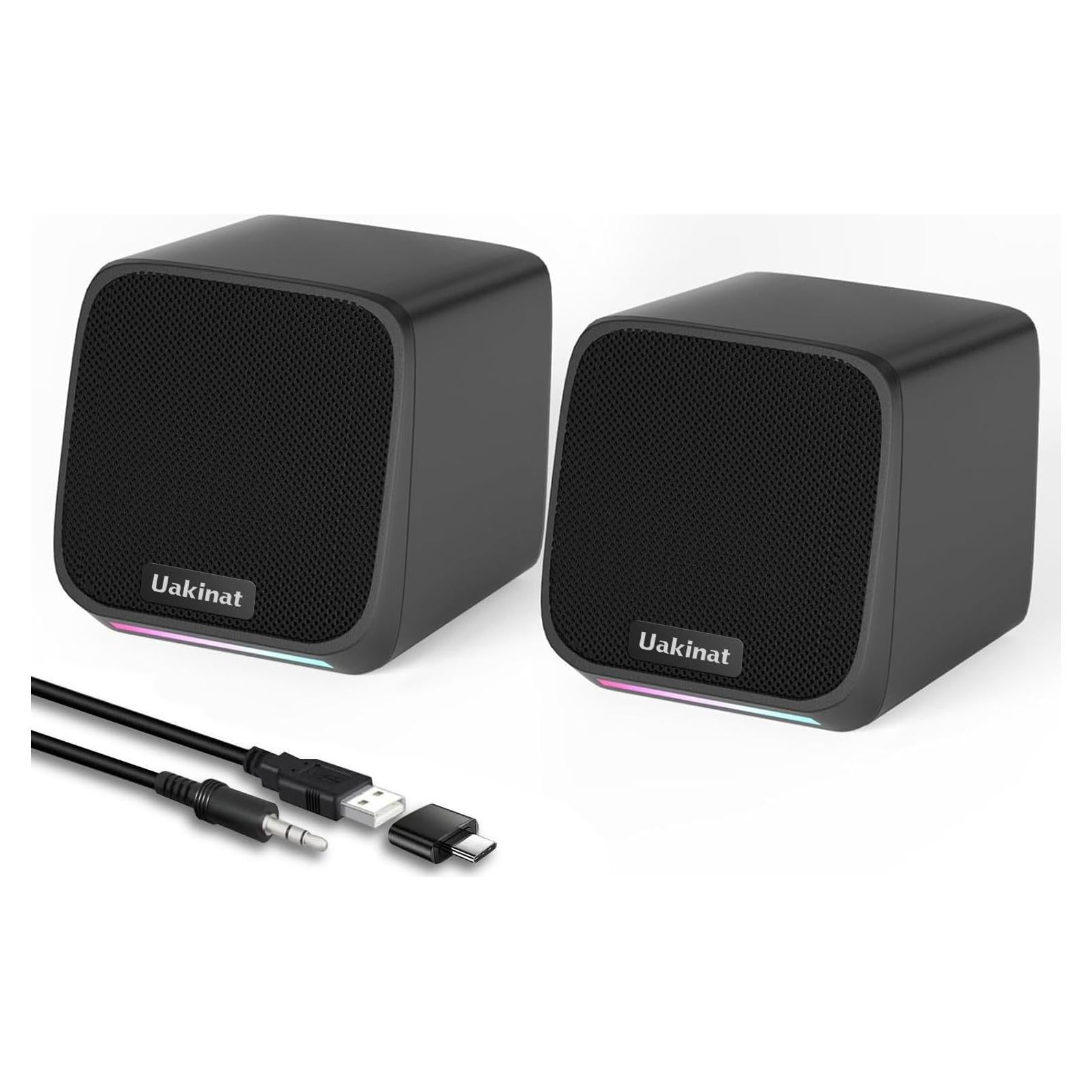 Altavoces Multimedia Uakinat E-1078 USB 3W para PC y Laptop