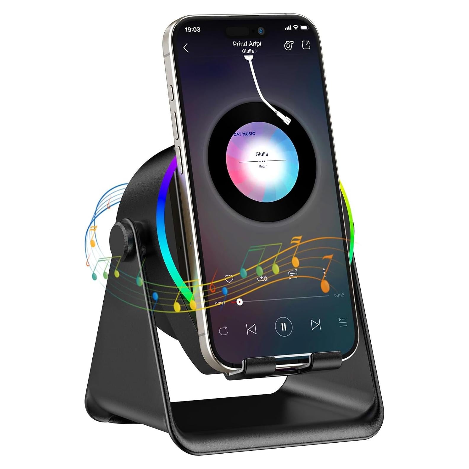 Altavoz Inalámbrico TARKARI Bluetooth 5.3 con Soporte Móvil