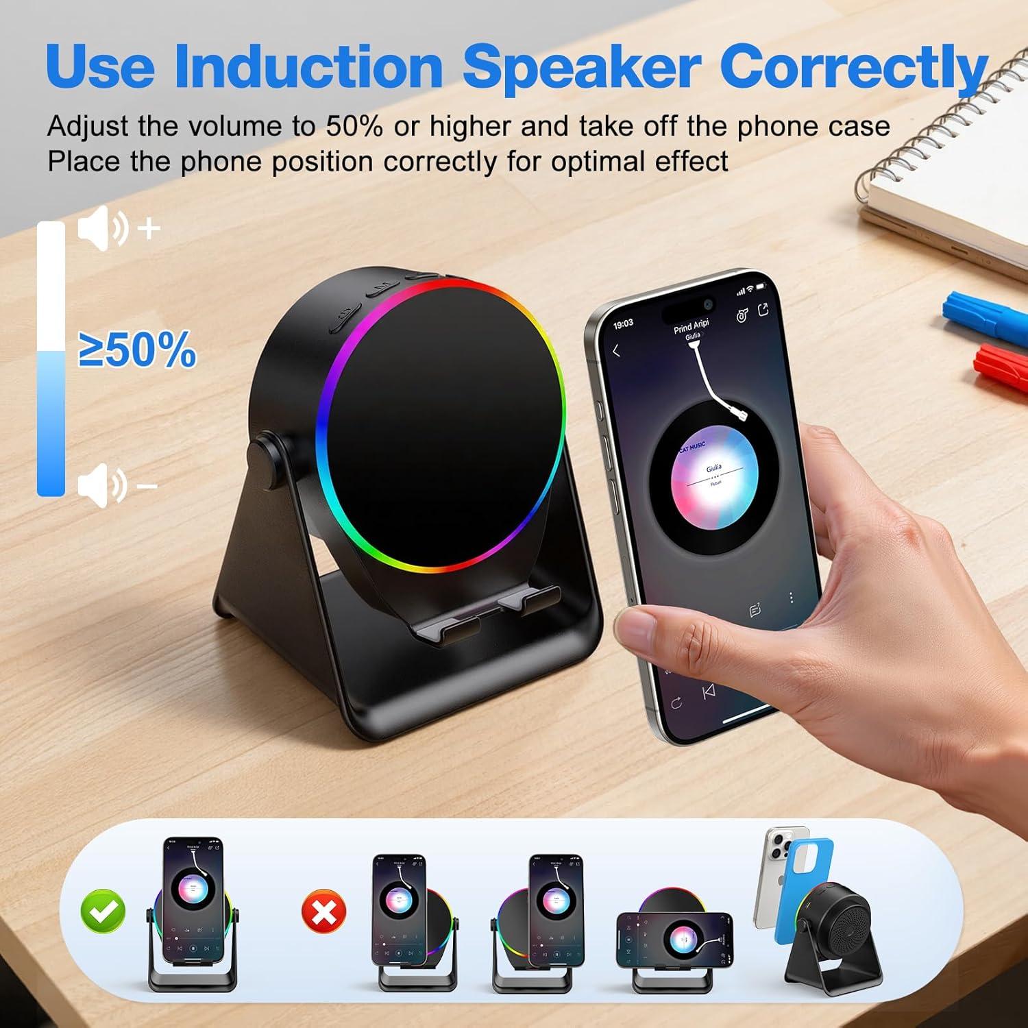 Altavoz Inalámbrico TARKARI Bluetooth 5.3 con Soporte Móvil