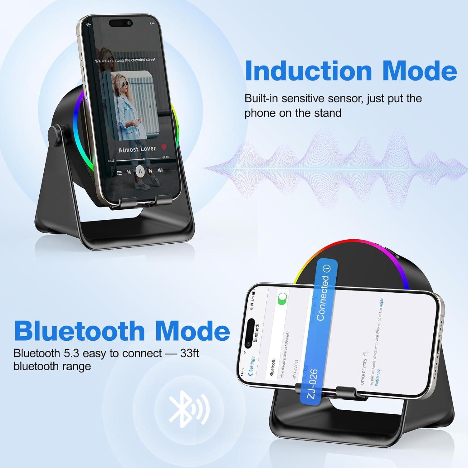 Altavoz Inalámbrico TARKARI Bluetooth 5.3 con Soporte Móvil