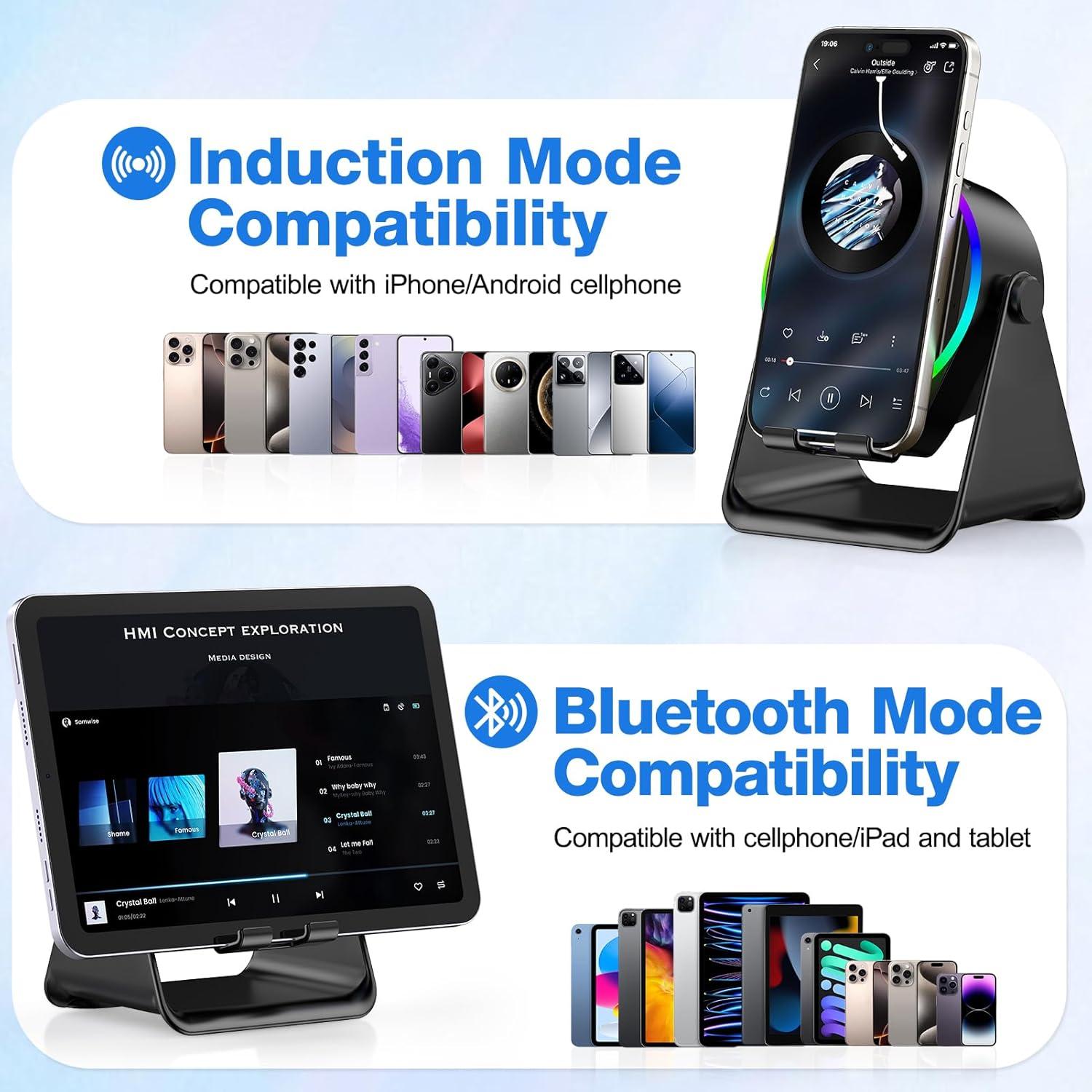 Altavoz Inalámbrico TARKARI Bluetooth 5.3 con Soporte Móvil