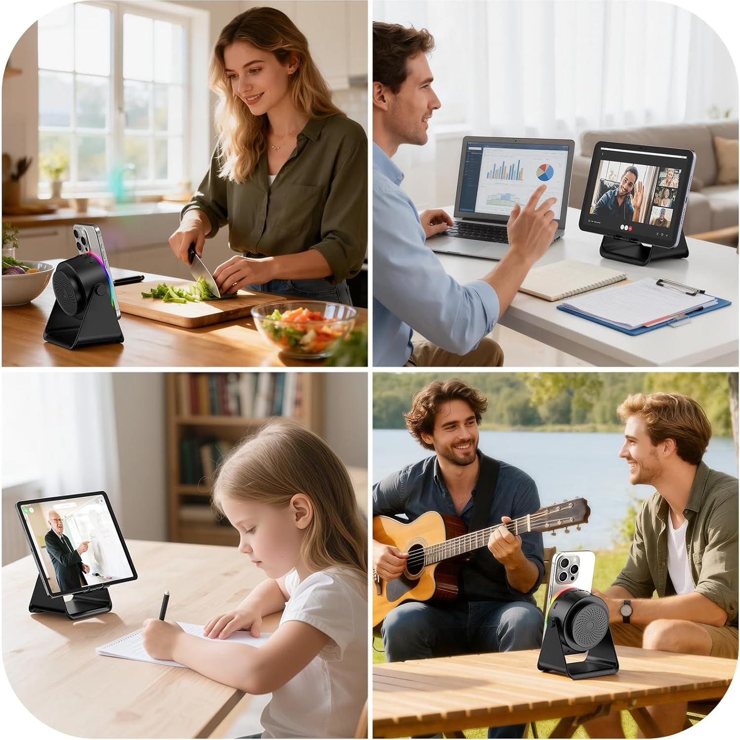 Altavoz Inalámbrico TARKARI Bluetooth 5.3 con Soporte Móvil