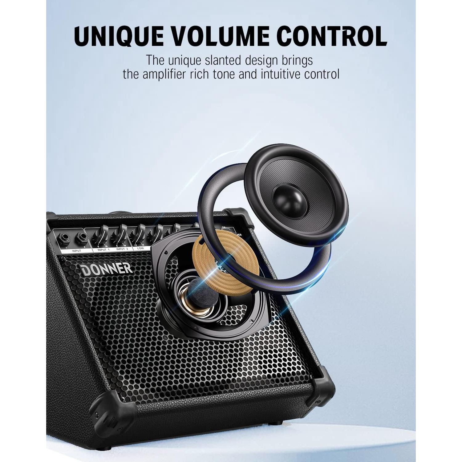 Amplificador de Teclado Donner DKA-20 20W con Auxiliar y 2 Canales