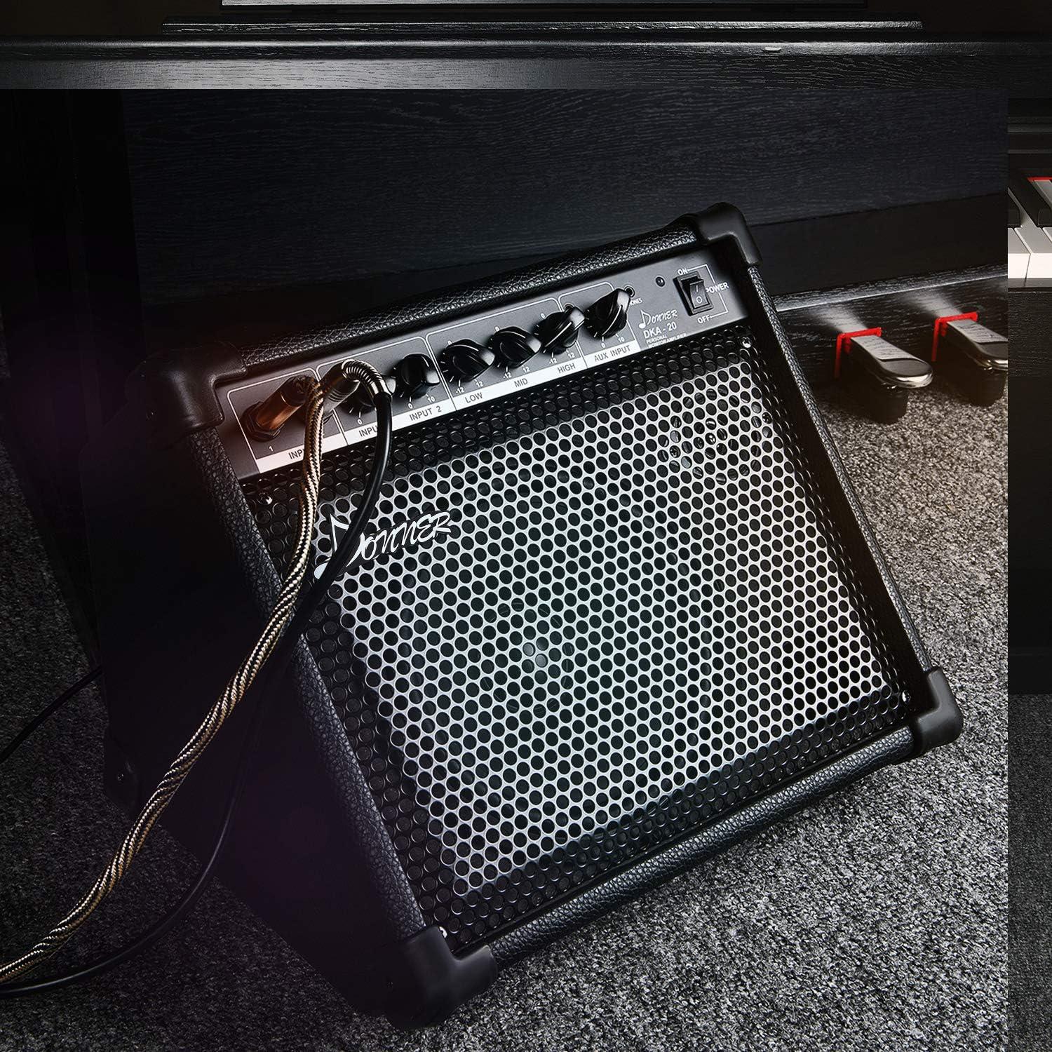 Amplificador de Teclado Donner DKA-20 20W con Auxiliar y 2 Canales