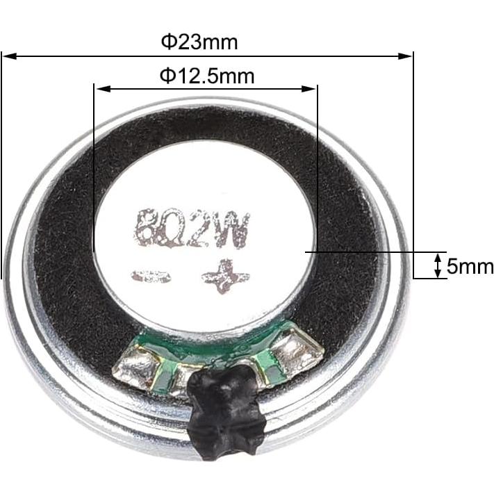Altavoz Magnético Interno uxcell 23mm 2W 8 Ohm 4 Pcs