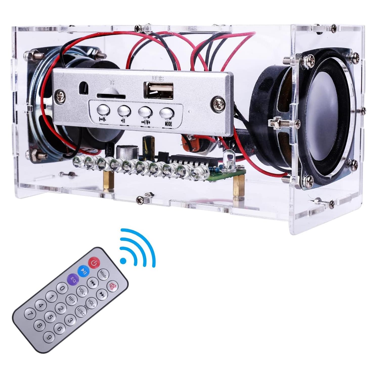 Kit de Altavoz Bluetooth DIY MiOYOOW con Luces LED Intermitentes