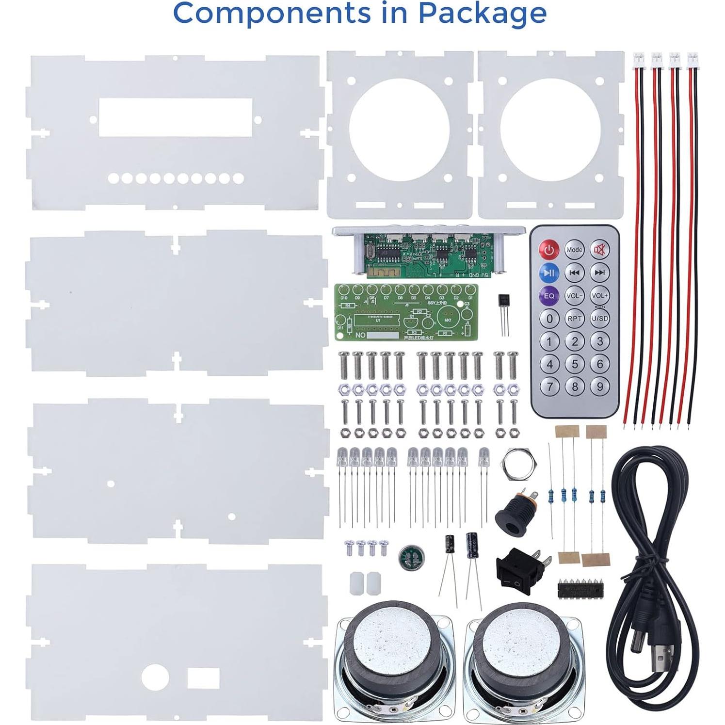 Kit de Altavoz Bluetooth DIY MiOYOOW con Luces LED Intermitentes