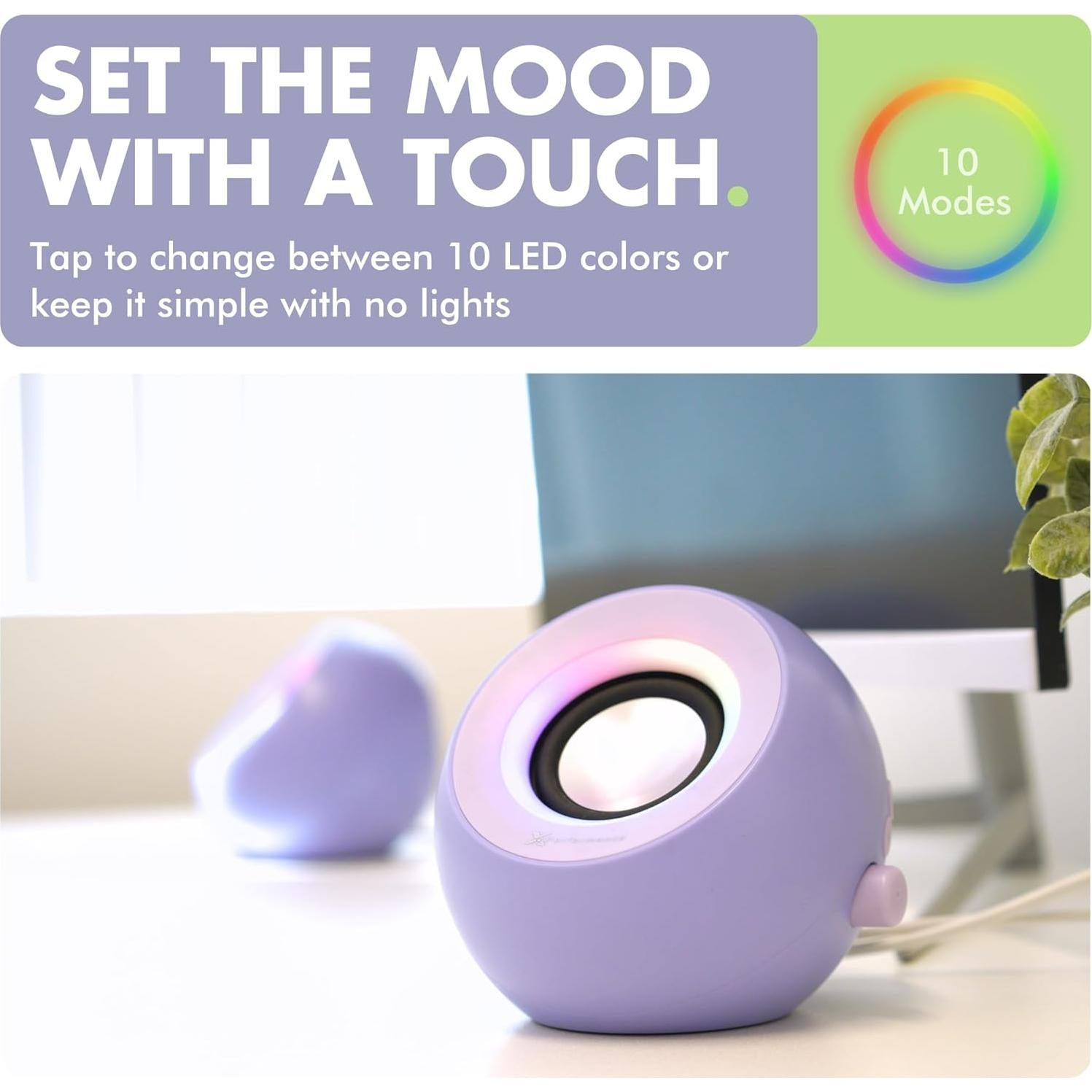 Altavoces Bluetooth X9 Performance púrpura 2.25" RGB USB AUX