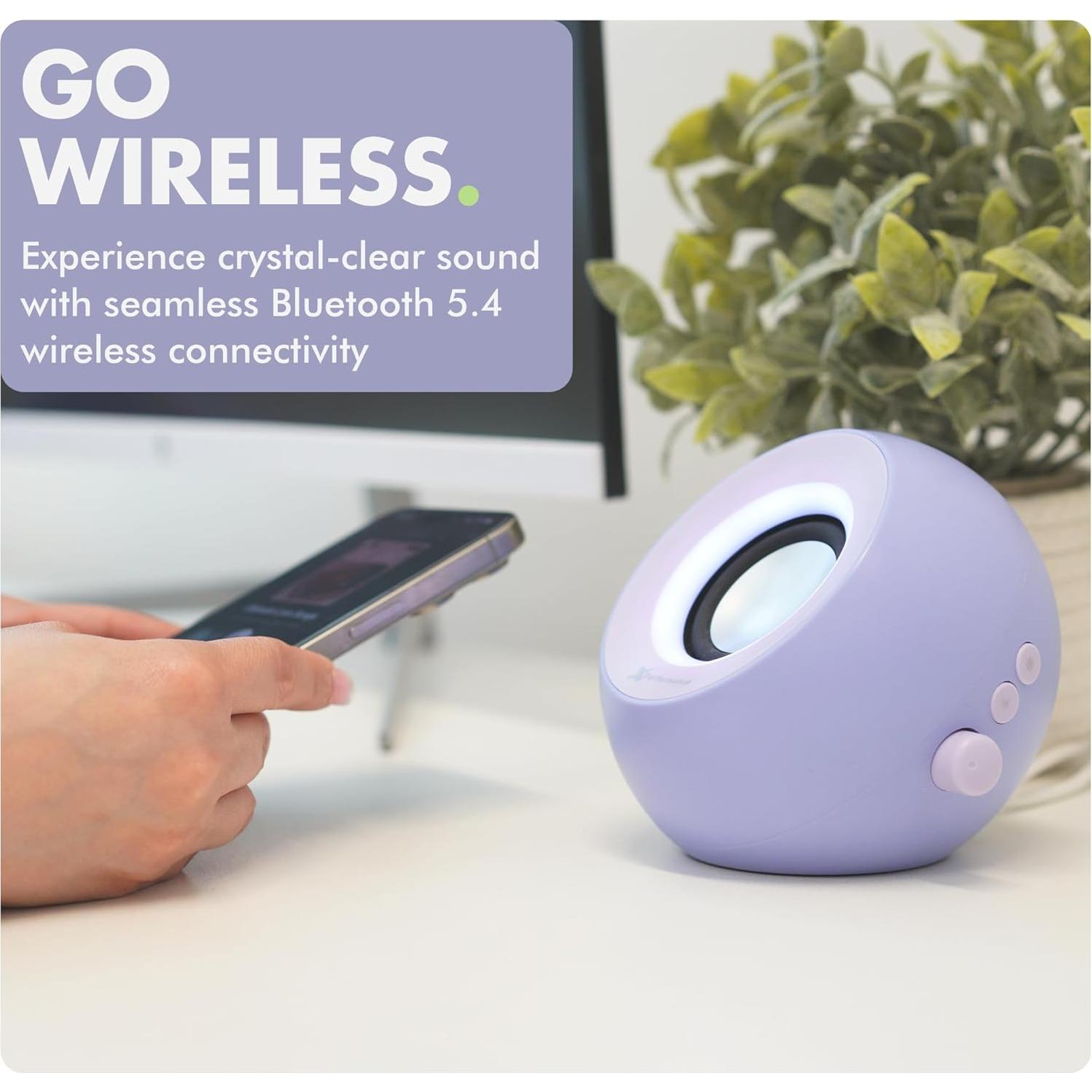 Altavoces Bluetooth X9 Performance púrpura 2.25" RGB USB AUX