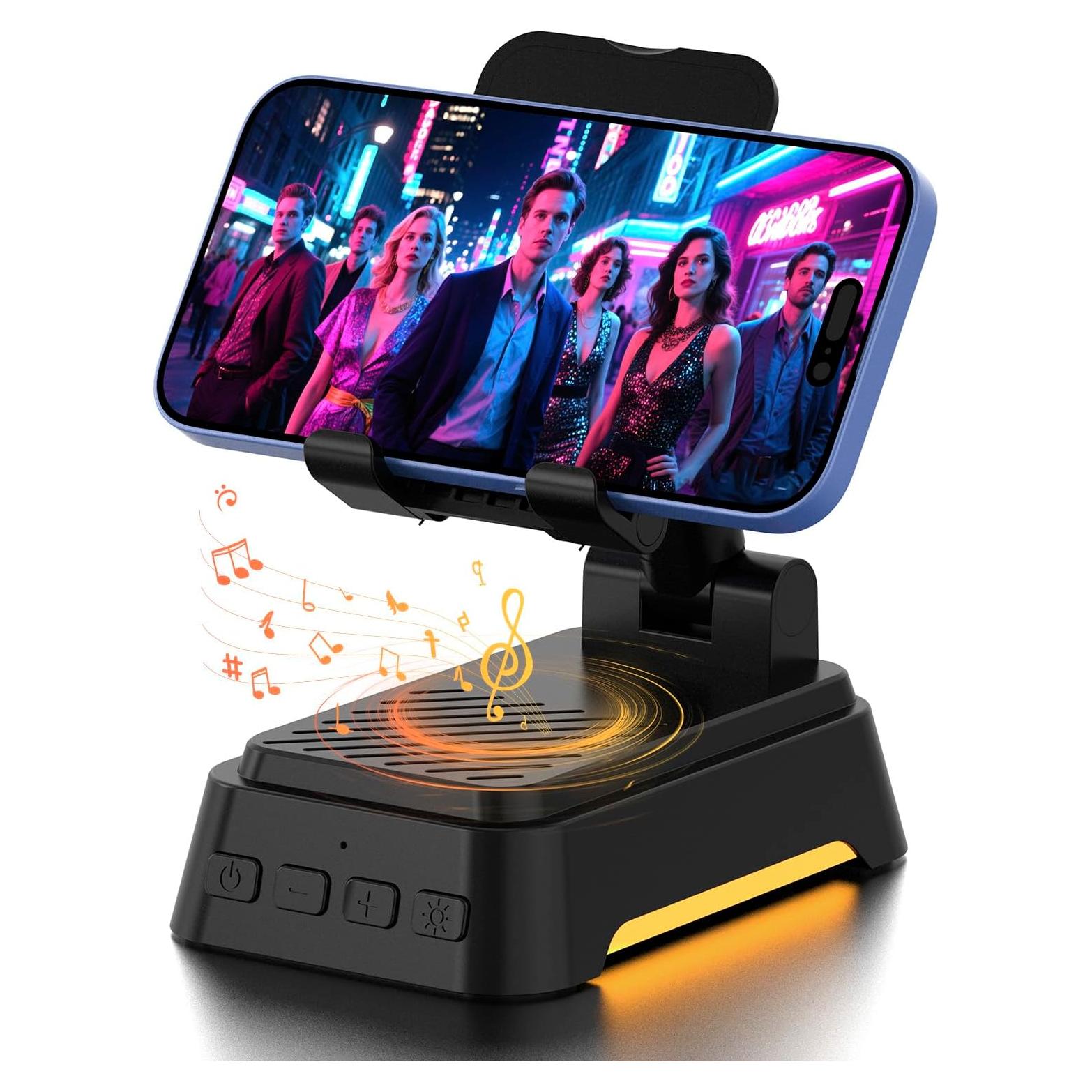 Soporte para Teléfono Móvil 3-en-1 AUYLE con Altavoz Bluetooth