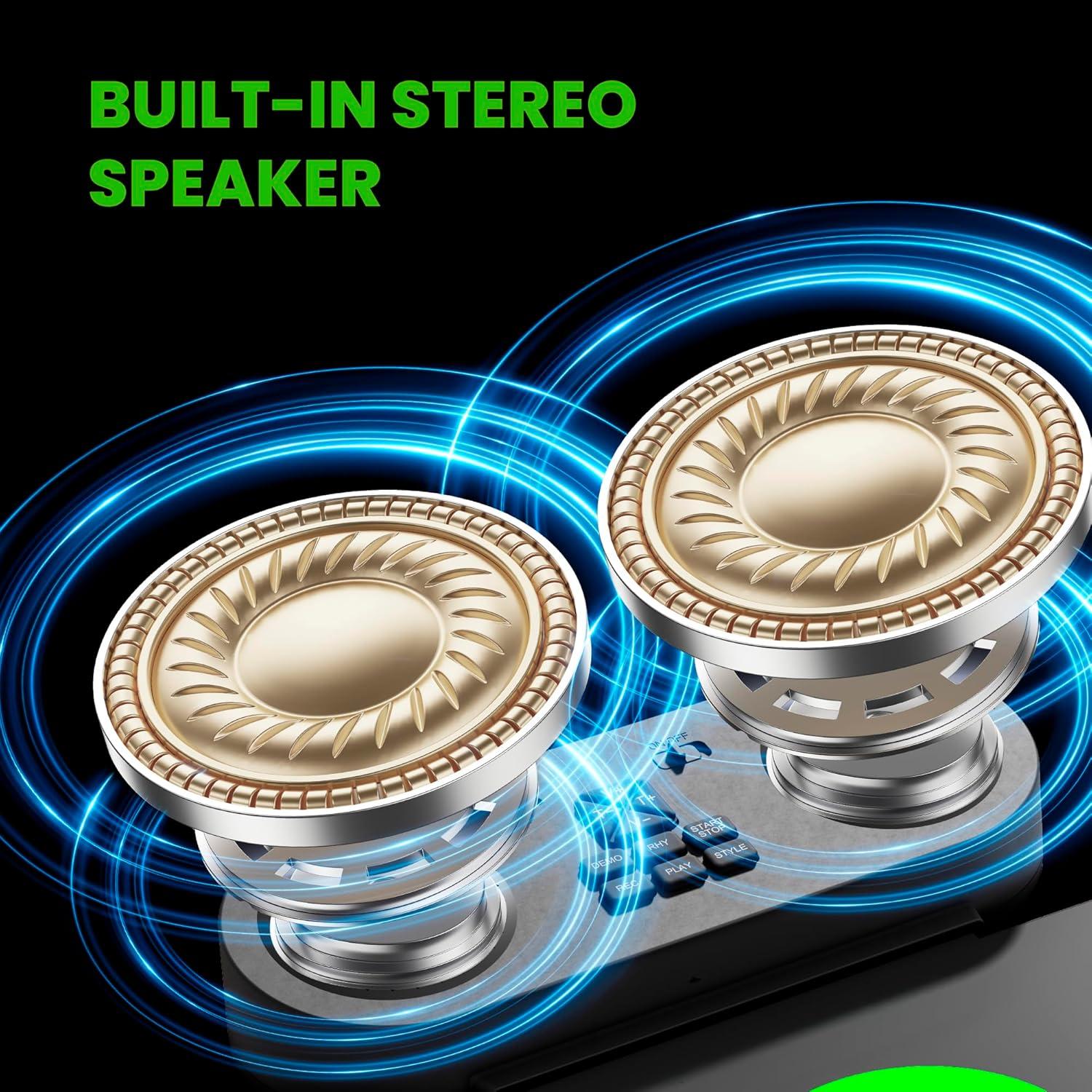 Set de Batería Eléctrica Verde VerkTop G896 con Altavoces