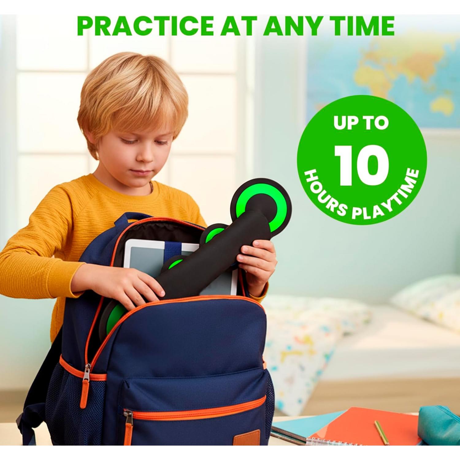 Set de Batería Eléctrica Verde VerkTop G896 con Altavoces