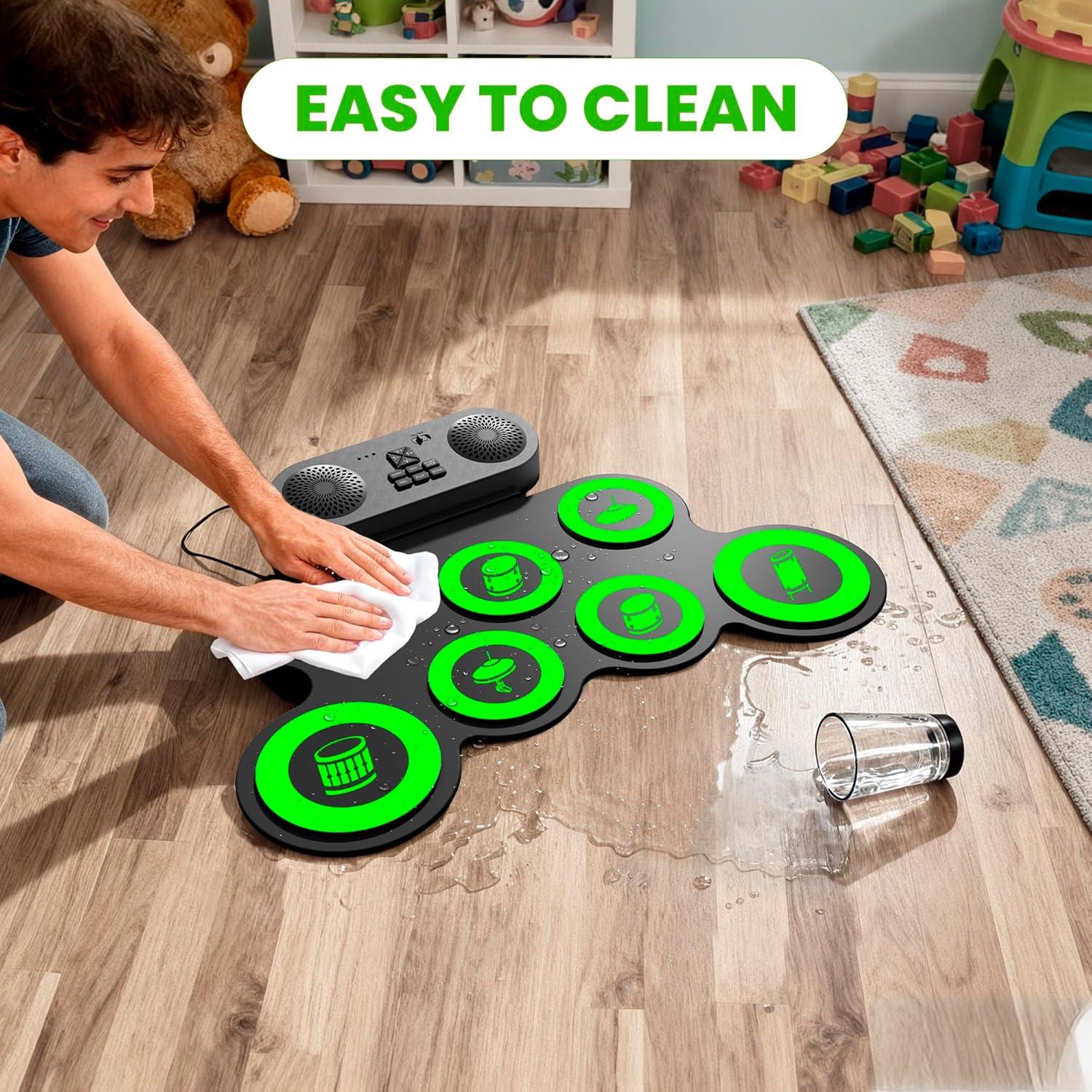 Set de Batería Eléctrica Verde VerkTop G896 con Altavoces