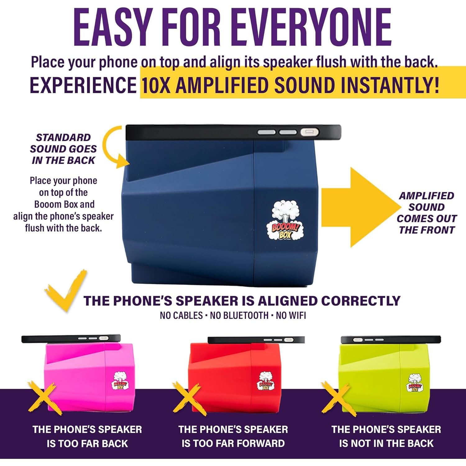 Amplificador de Volumen Booom Box - Sin Bluetooth, Marino