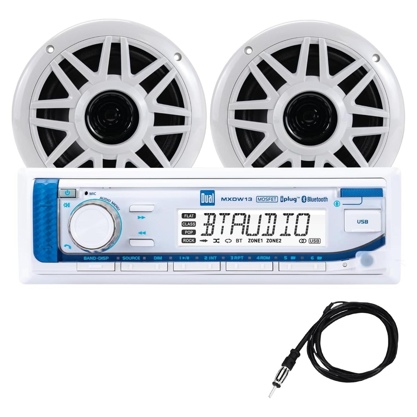 Radio Marina Dual MXP152W con Bluetooth y 2 Altavoces 6.5"