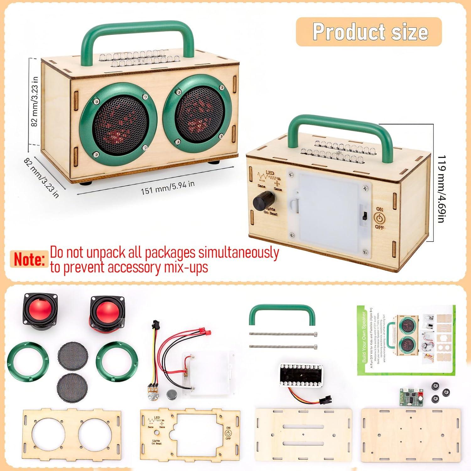 Kit de Altavoz Bluetooth DIY Swhmc - Proyectos STEM para Niños