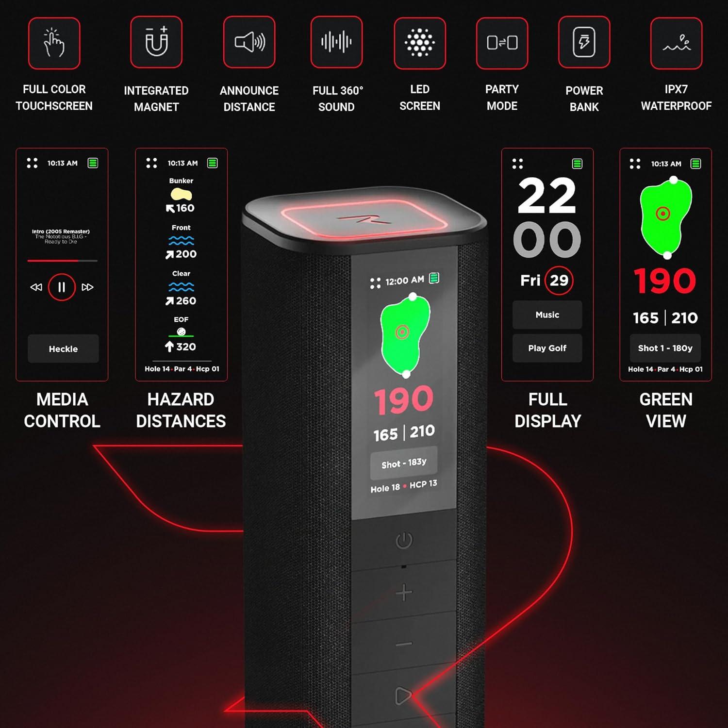 Altavoz GPS Sound Pro Rad Golf, Impermeable, 42,000 Campos