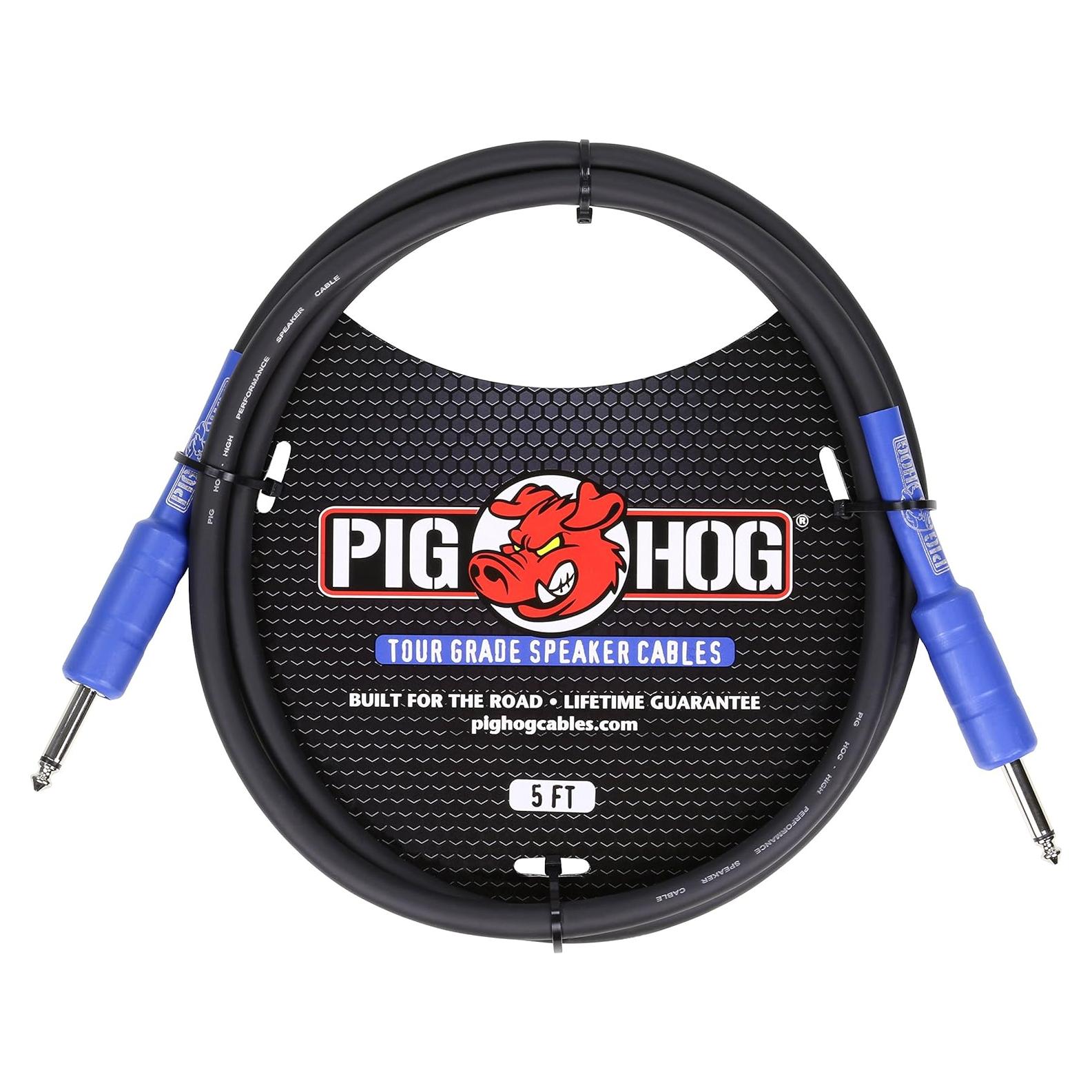 Cable de altavoz Pig Hog PHSC5 1.5m 14 AWG Negro