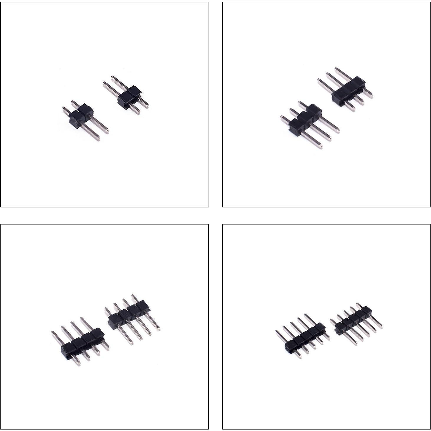 Conectores de Pin 2.0mm Macho 180° - Kit 63pcs para PCB