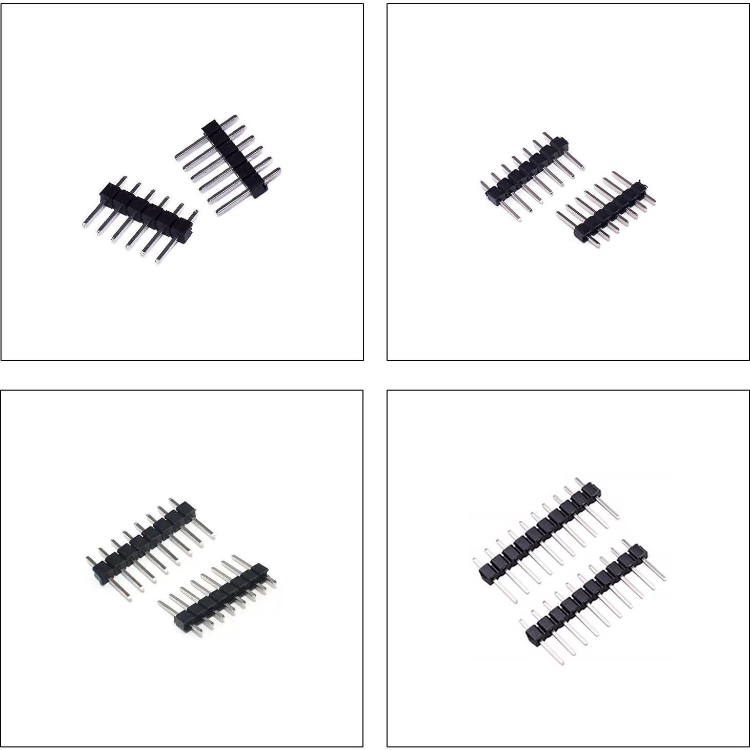 Conectores de Pin 2.0mm Macho 180° - Kit 63pcs para PCB