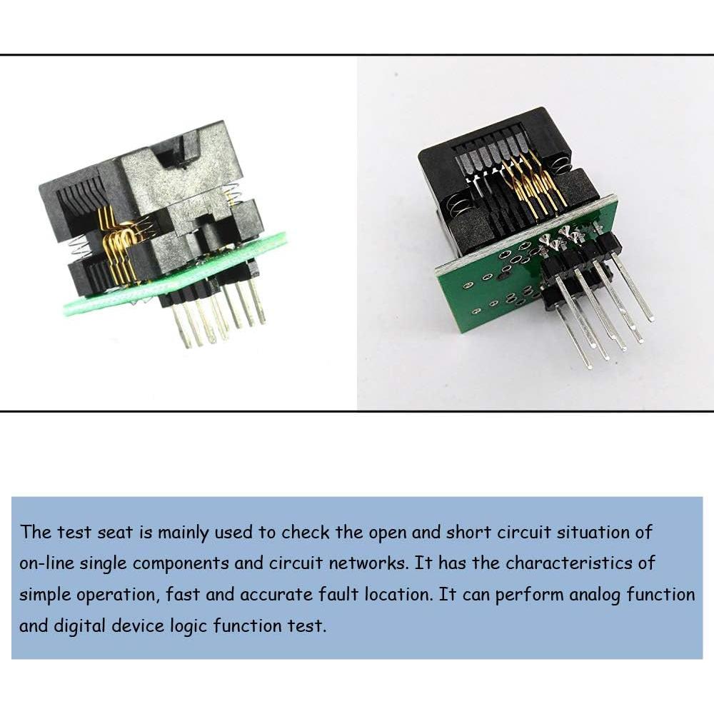 Convertidor SOIC8 a DIP8 Ximimark 2Pcs para Programador IC