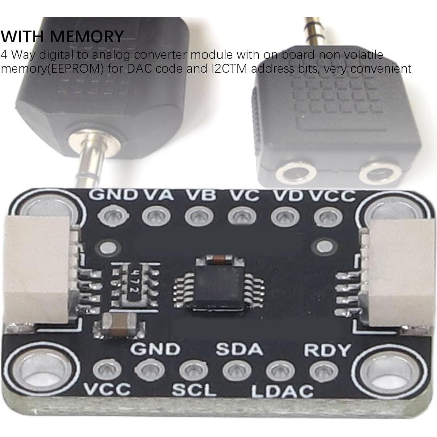 Módulo Convertidor Digital a Analógico Cuádruple Yosoo 12-Bit