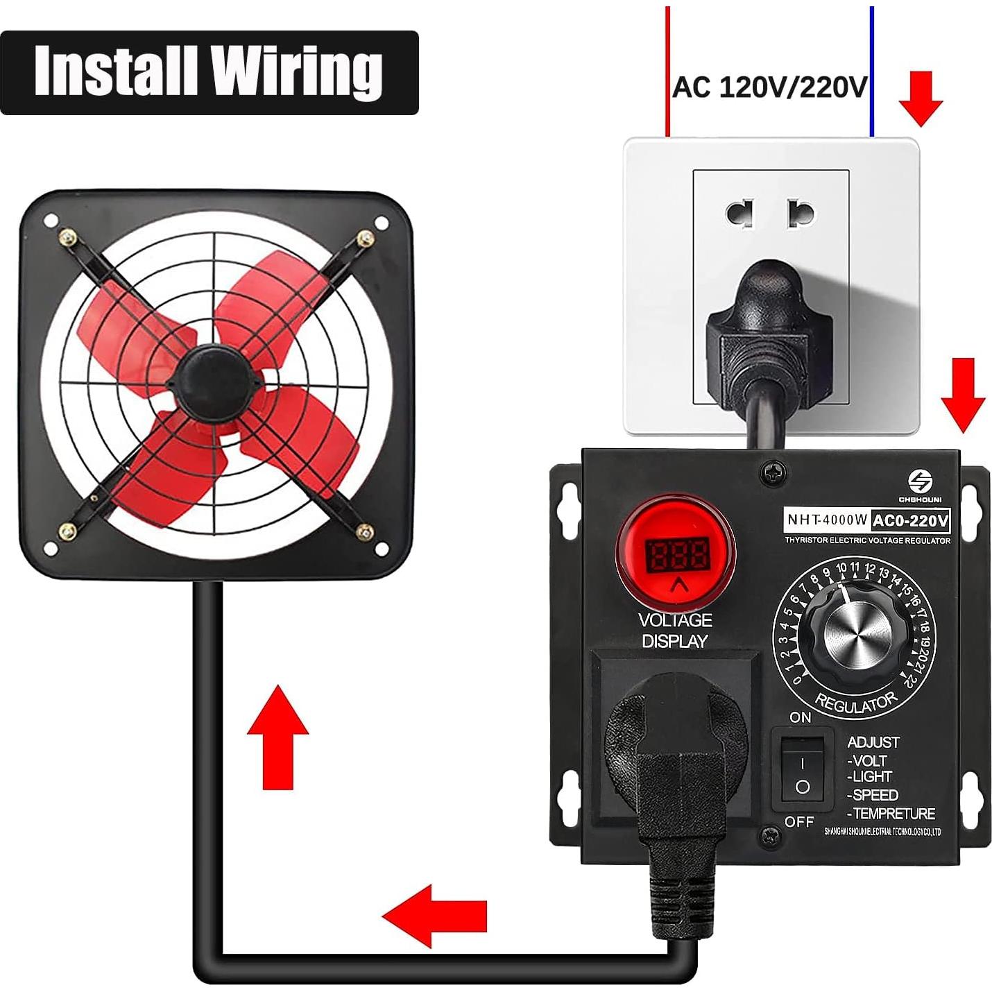 Controlador de Velocidad Variable AC SDRGEEK 4000W 15A 220V