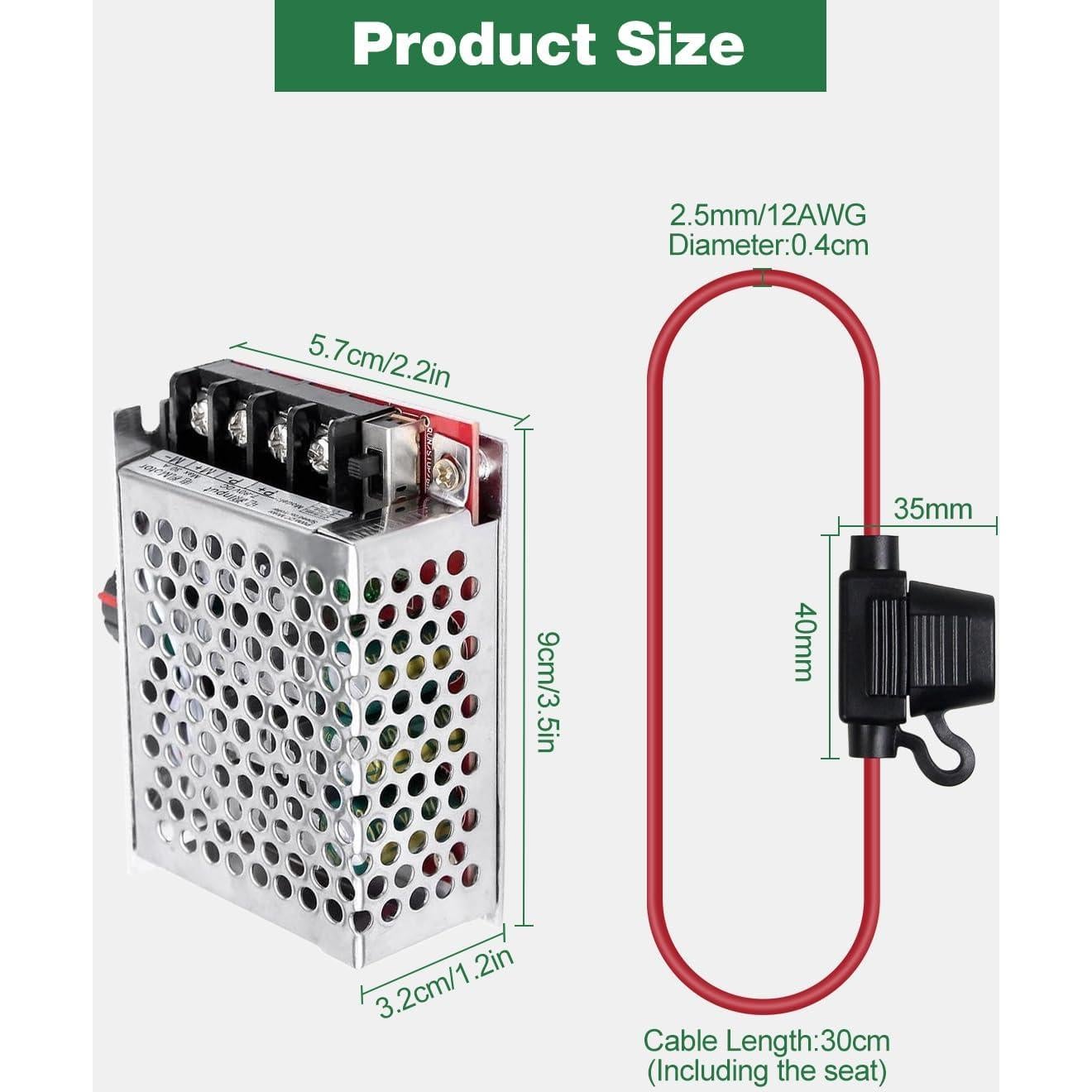 Controlador de Velocidad Motor DC PWM 30A 7-70V Shenzhen