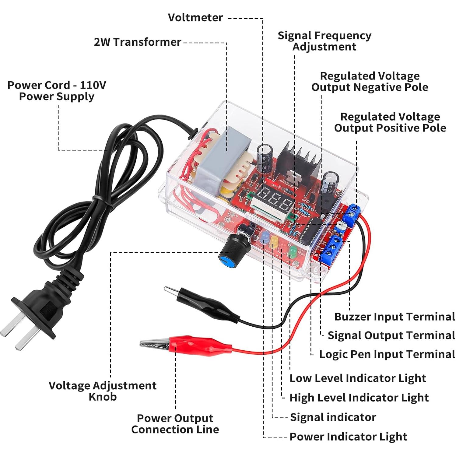 Kit Regulador de Voltaje Ajustable LM317 110V a 12V YELUFT