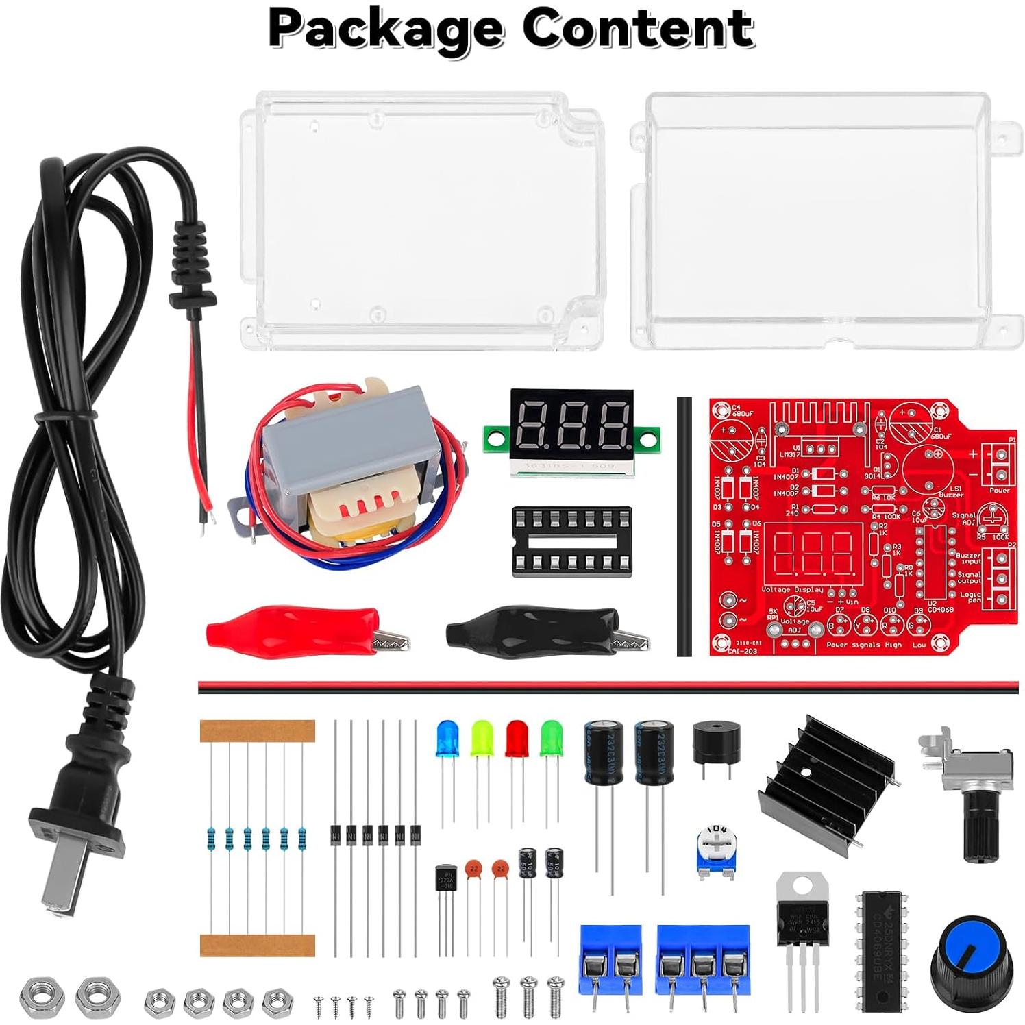 Kit Regulador de Voltaje Ajustable LM317 110V a 12V YELUFT